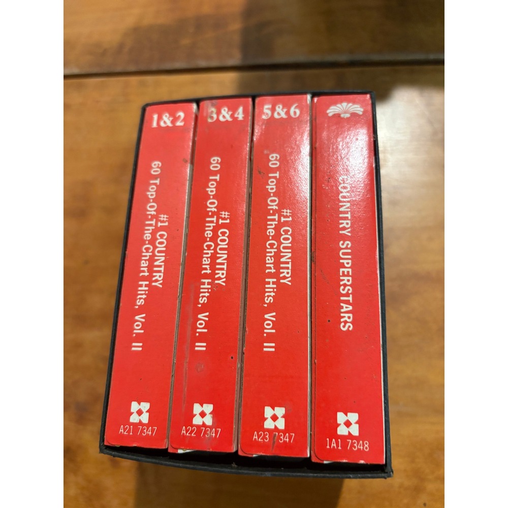 Columbia House 8-Track Tapes Set Country Superstars 60 Top Hits Vol II 4pk